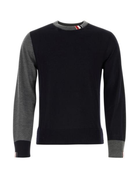 Thom Browne Man Two-Tone Wool Blend Sweater