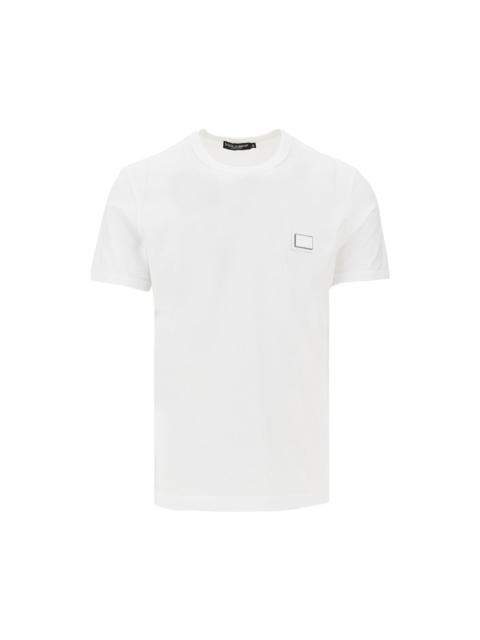 Dolce & Gabbana Dolce&Gabbana Men Logo Plate T-Shirt