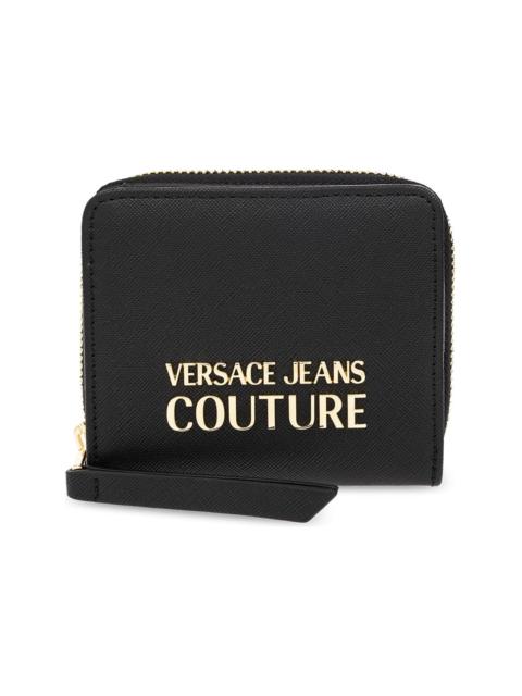 VERSACE JEANS COUTURE Logo Plaque Around-zip Wallet