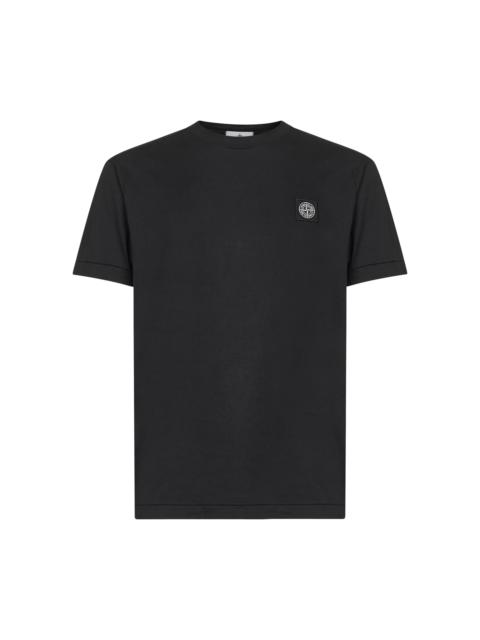 Stone Island Black jersey Compass patch T-shirt
