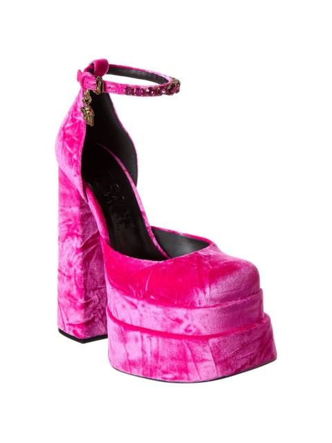 VERSACE Versace Medusa Aevitas Velvet Platform Pump