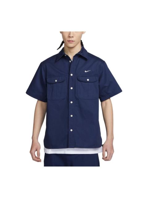 Nike Nike SB Short-sleeve Woven Skate Button Down 'Blue' DV9076-410