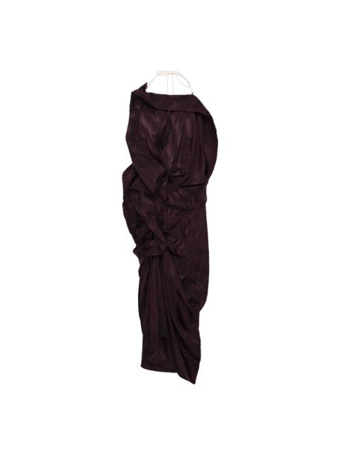 Dries Van Noten Drapped Dress With Topstitch Dress