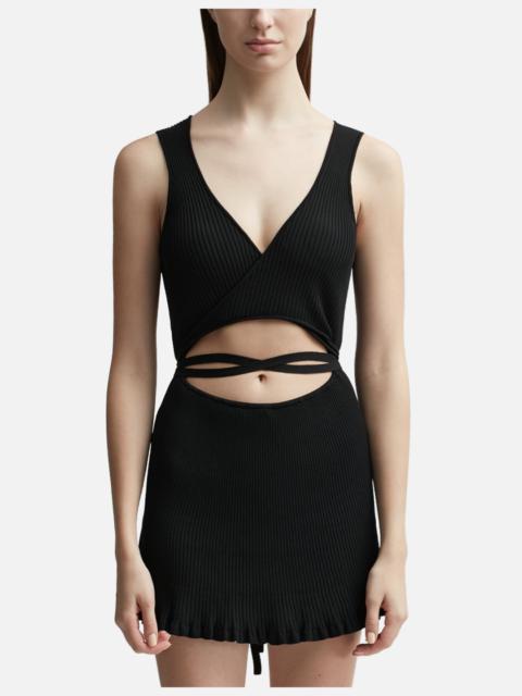 ESTER MANAS MINI PEEPHOLE KNIT DRESS