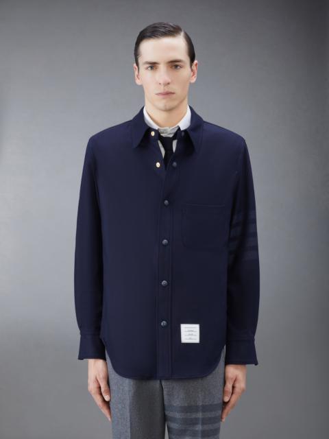Thom Browne flannel tonal 4-Bar shirt jacket