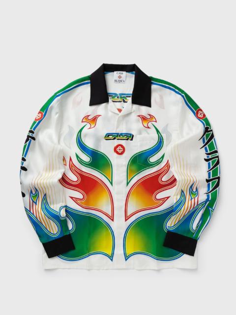 CASABLANCA CUBAN COLLAR LONG SLEEVE SHIRT