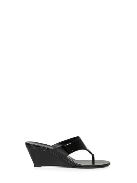 Prada Prada Calzature Women Black Patent Leather Thong Sandals