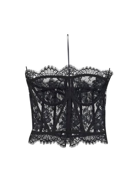 Dolce & Gabbana Black chantilly lace bustier