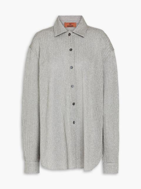 Missoni Metallic crochet-knit cotton-blend shirt