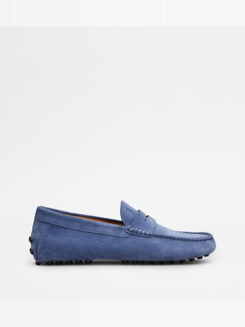 Tod's GOMMINO LOAFERS IN SUEDE - BLUE