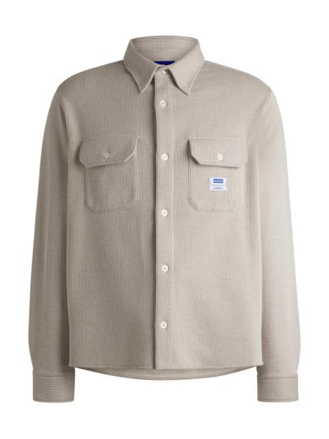 HUGO OVERSIZE-FIT SHIRT IN STRUCTURED COTTON