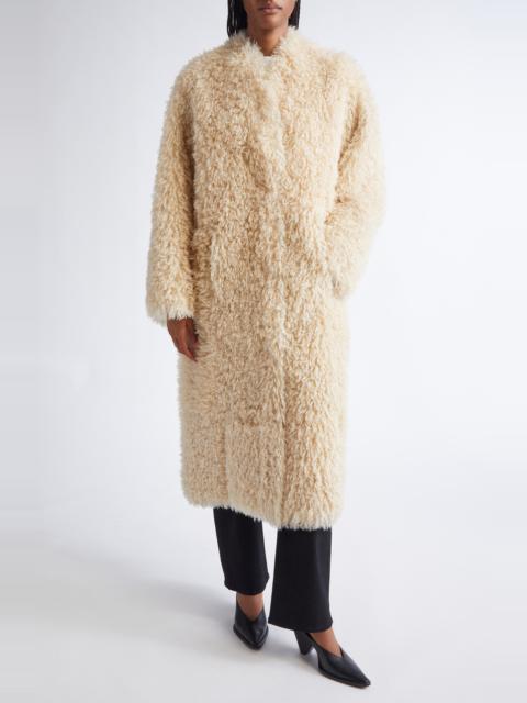 STAND STUDIO Stand Studio Carolina Faux Shearling Coat in Off White at Nordstrom