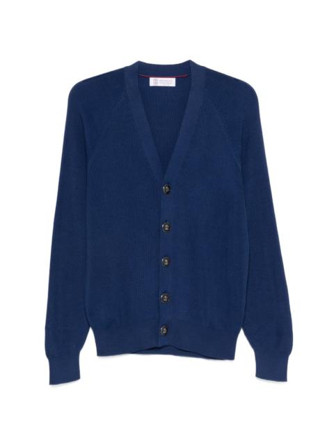 Brunello Cucinelli BUTTONED V-NECK SWEATER