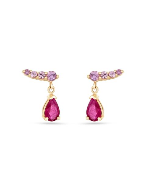 STONE AND STRAND Pink Power Climber Earrings