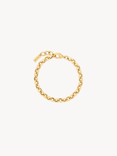 SAINT LAURENT PEAKED CHAIN BRACELET IN METAL