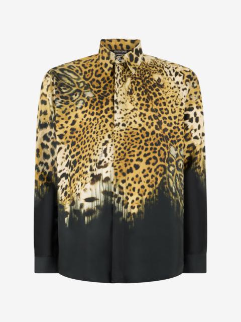 Roberto Cavalli Jaguar Skin print shirt