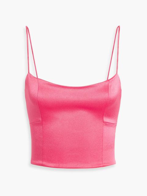 Alice + Olivia Saylor cropped satin camisole