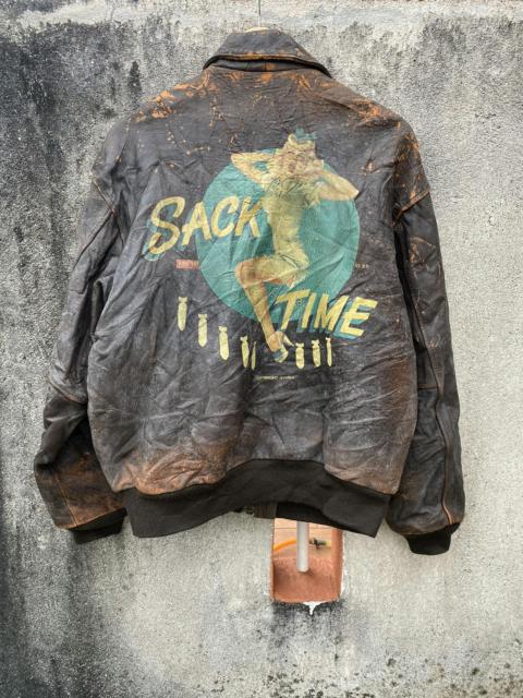 Other Designers Avirex Vintage 1987 Sack Time Leather Jacket
