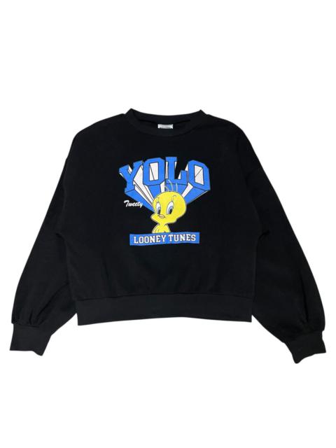 Anime - Looney Tunes Tweety Cropped Crewneck Sweatshirt