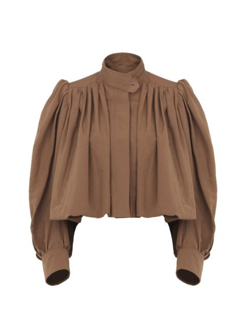 Chloé GATHERED BOULE JACKET IN LINEN & COTTON