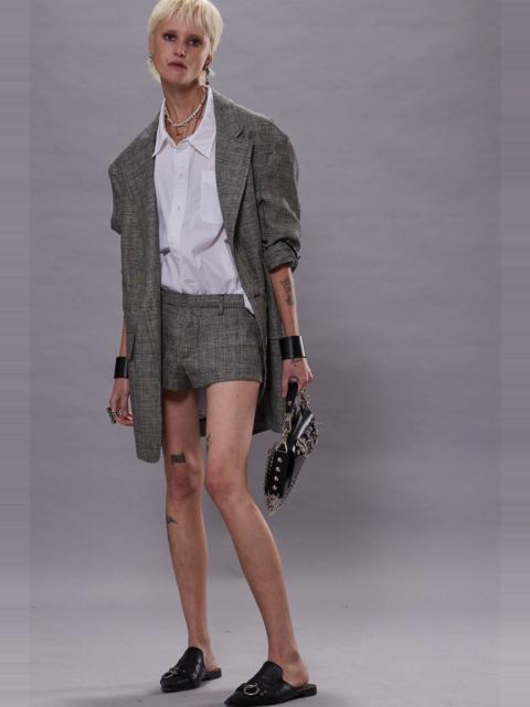 R13 OVERSIZED RAGGED BLAZER - BLACK&WHITE GLENPLAID - R13