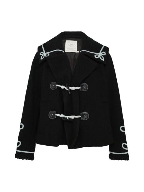 RENLI SU Linen Midi Skirt Lace Hem