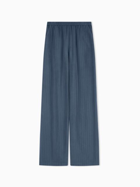EMPORIO ARMANI PINSTRIPED FLOWING FABRIC TROUSERS