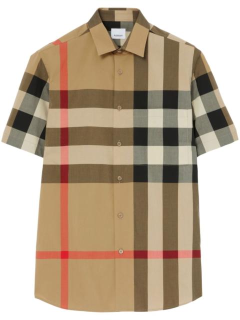 Burberry Burberry Men Check Cotton Shirt