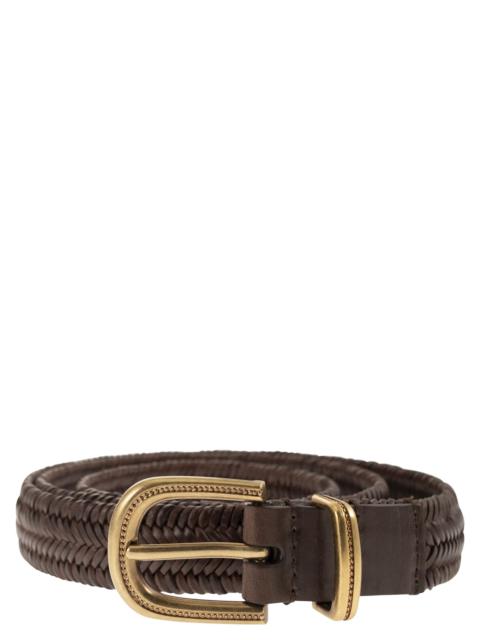 Brunello Cucinelli Brunello Cucinelli Women Braided Stretch Leather Belt