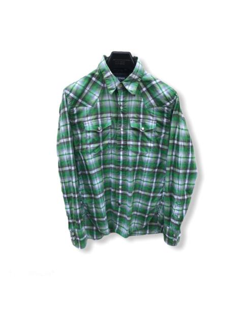 Other Designers JapaneseBrand Back Number Western Flannel Shirt Rock Button