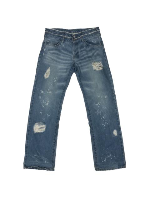 Other Designers Distressed Denim - Japanese brand 🔥 Double waist distressed denim