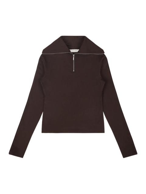 entire studios APEX WOOL TOP BROWN