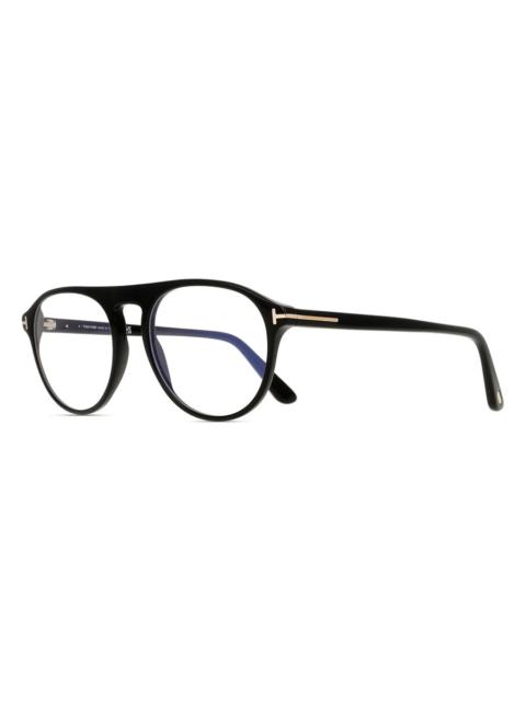TOM FORD Tom Ford Blue Light Block Pilot Men's Eyeglasses FT6118-B 001 52