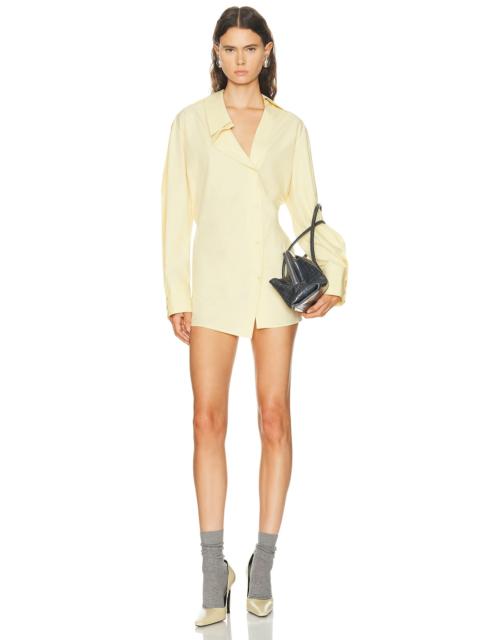 THE ATTICO Asymmetrical Shirt Mini Dress