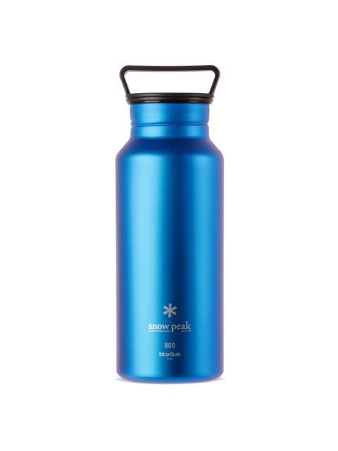 snow peak Blue Titanium Aurora Bottle, 800 mL