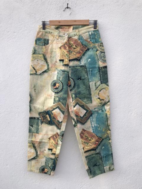 Other Designers Vintage - Made In Italy Elegance Full Printed Pants