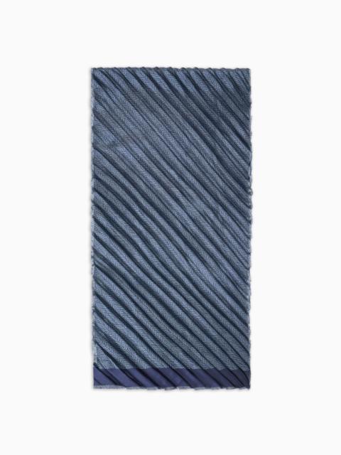 GIORGIO ARMANI PLEATED SILK SCARF
