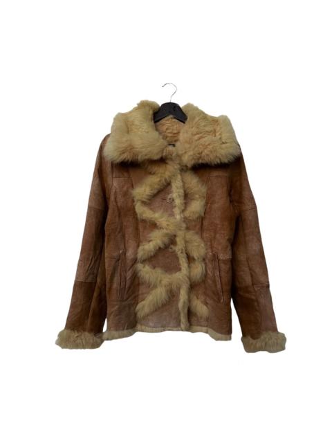 Other Designers Japanese Brand - VINTAGE LEATHER JACKET MINK FUR SHEARLING LINING