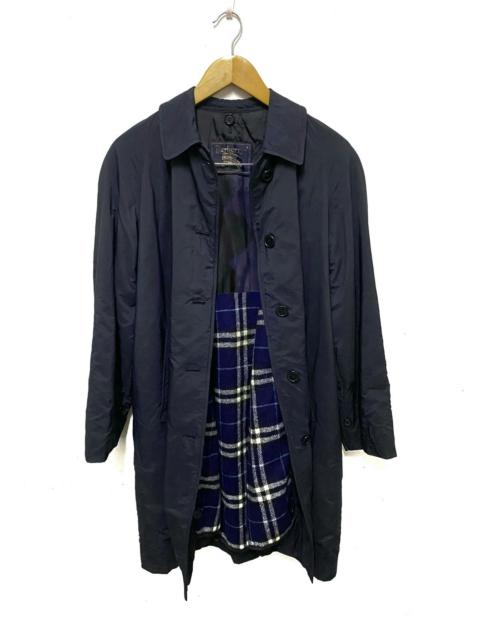 Other Designers Burberry Prorsum - Burberrys Nova Check Blue Trench Coat With Wool Inner