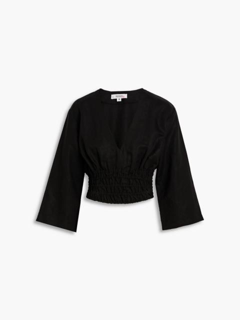 lemlem Aurora shirred linen and TENCEL™-blend top