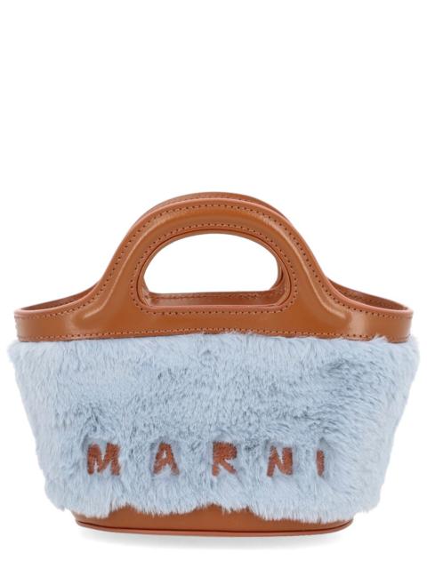 Marni MICRO LEATHER AND FAUX FUR TROPICALIA BAG
