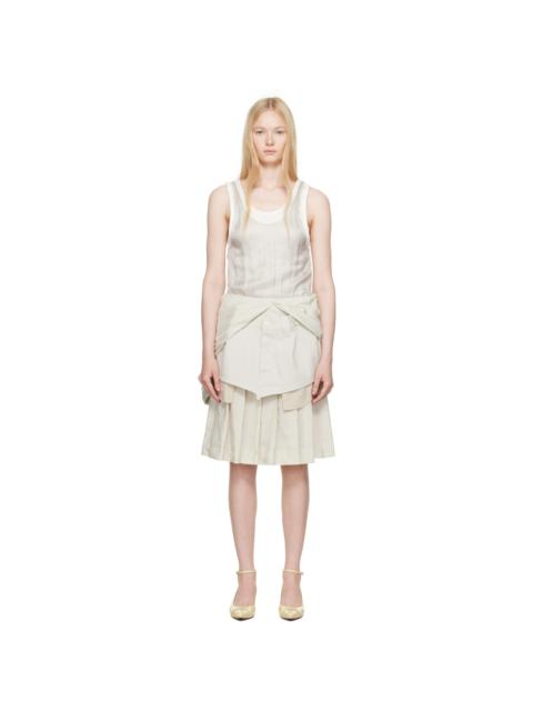 Maison Margiela Beige 'Anonymity of the lining' Midi Dress