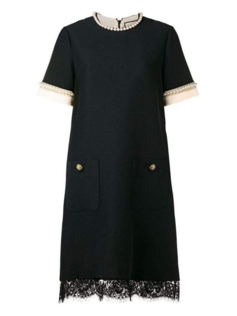 GUCCI Pearl Embellished Shift Dress