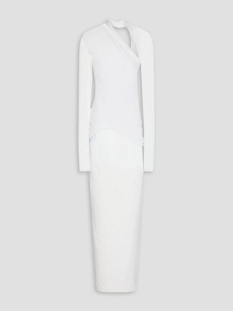 JACQUEMUS Piombone draped tulle maxi dress