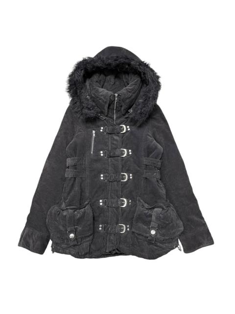 Other Designers Japanese Brand - Vintage Backs Bono Bondage Boa Fur Hooded Padding Jacket