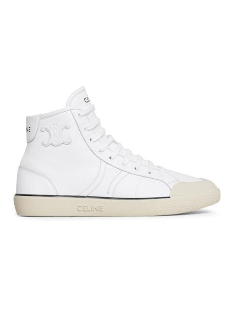 CELINE As-02 Mid Low Lace-Up Celine Alan Sneakers With Triomphe Patch In Calfskin