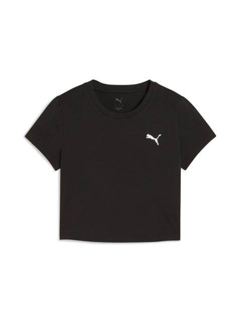 PUMA PUMA Wardrobe Essential Baby Tee in Puma Black at Nordstrom