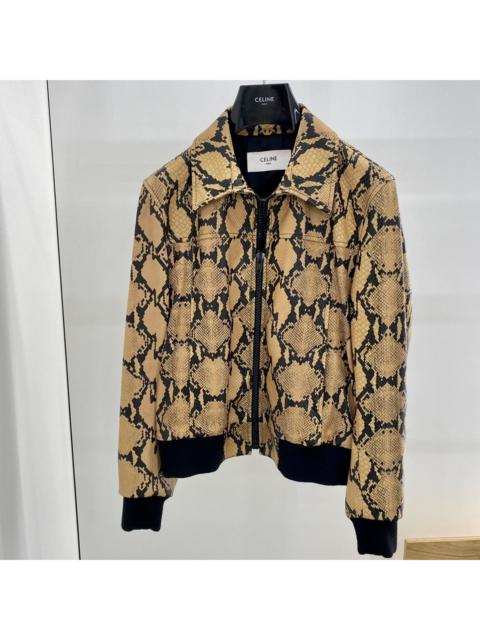 CELINE Celine Snake Print Leather Jacket in Large
