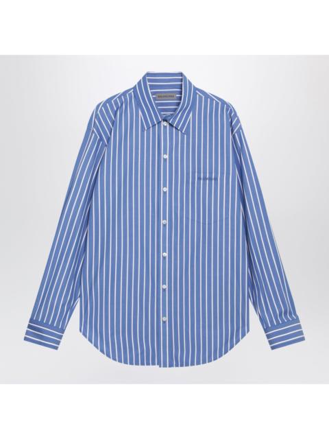 BALENCIAGA Balenciaga Light Blue Striped Cotton Shirt Men