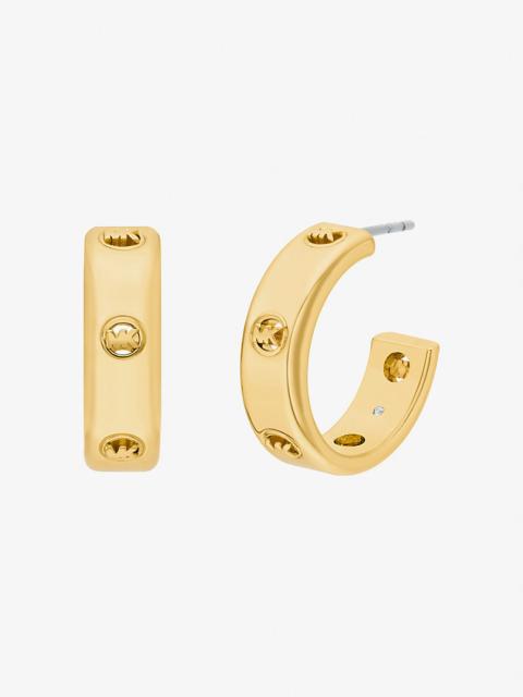 MICHAEL KORS Logo Huggie Earrings
